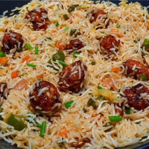 Manchurian Fried Rice (Chiken or Vegetable)